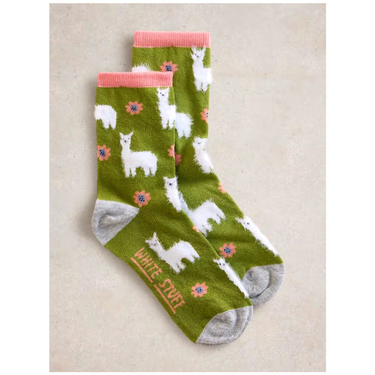 White Stuff Fluffy Llama Ankle Socks