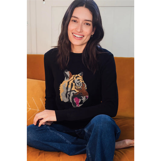 Sugarhill Brighton Astrid Black Roaring Tiger Jumper