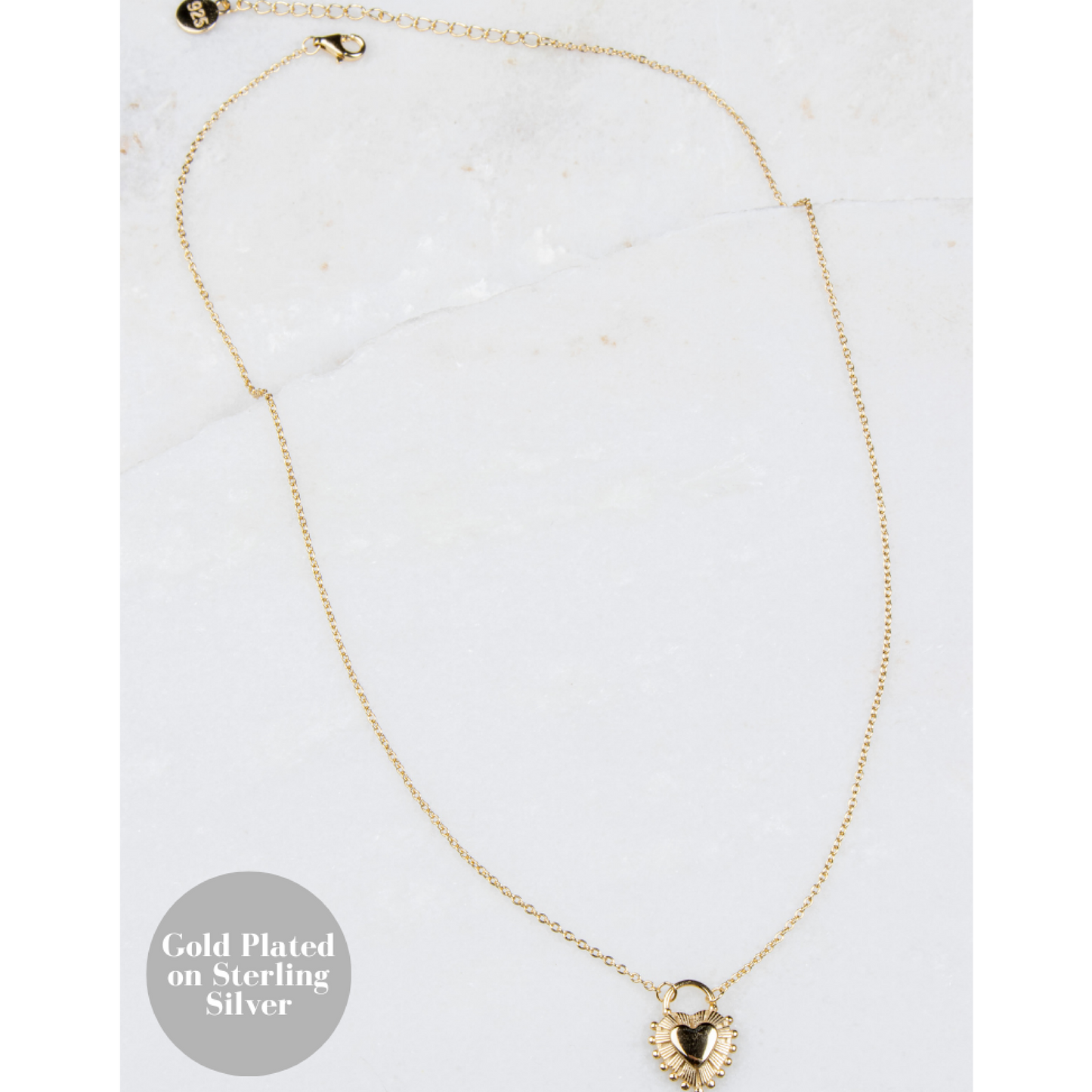 Isla Heart Gold Plated Necklace