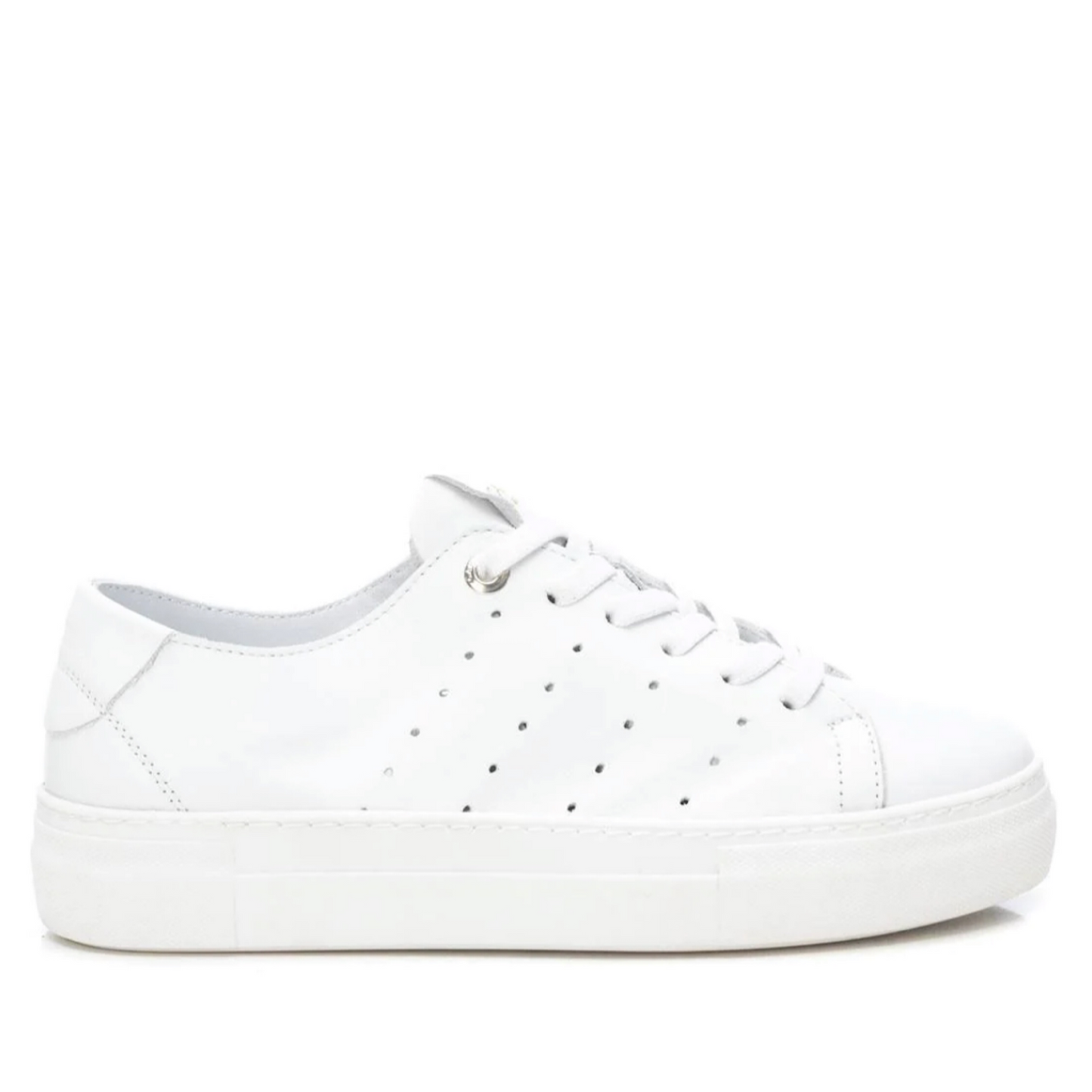 Carmela Leather White Trainers