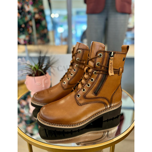 Carmela Camel Leather Boots