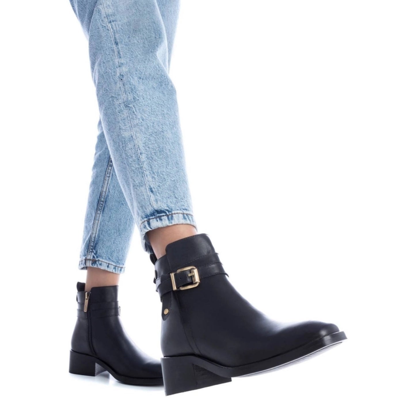 Carmela Leather Low Ankle Boot