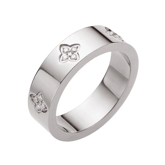 Luxe Tones Avana Stainless Steel Clover Ring