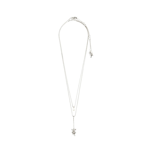 Pilgrim Jolene Crystal/Pearl Silver Necklace