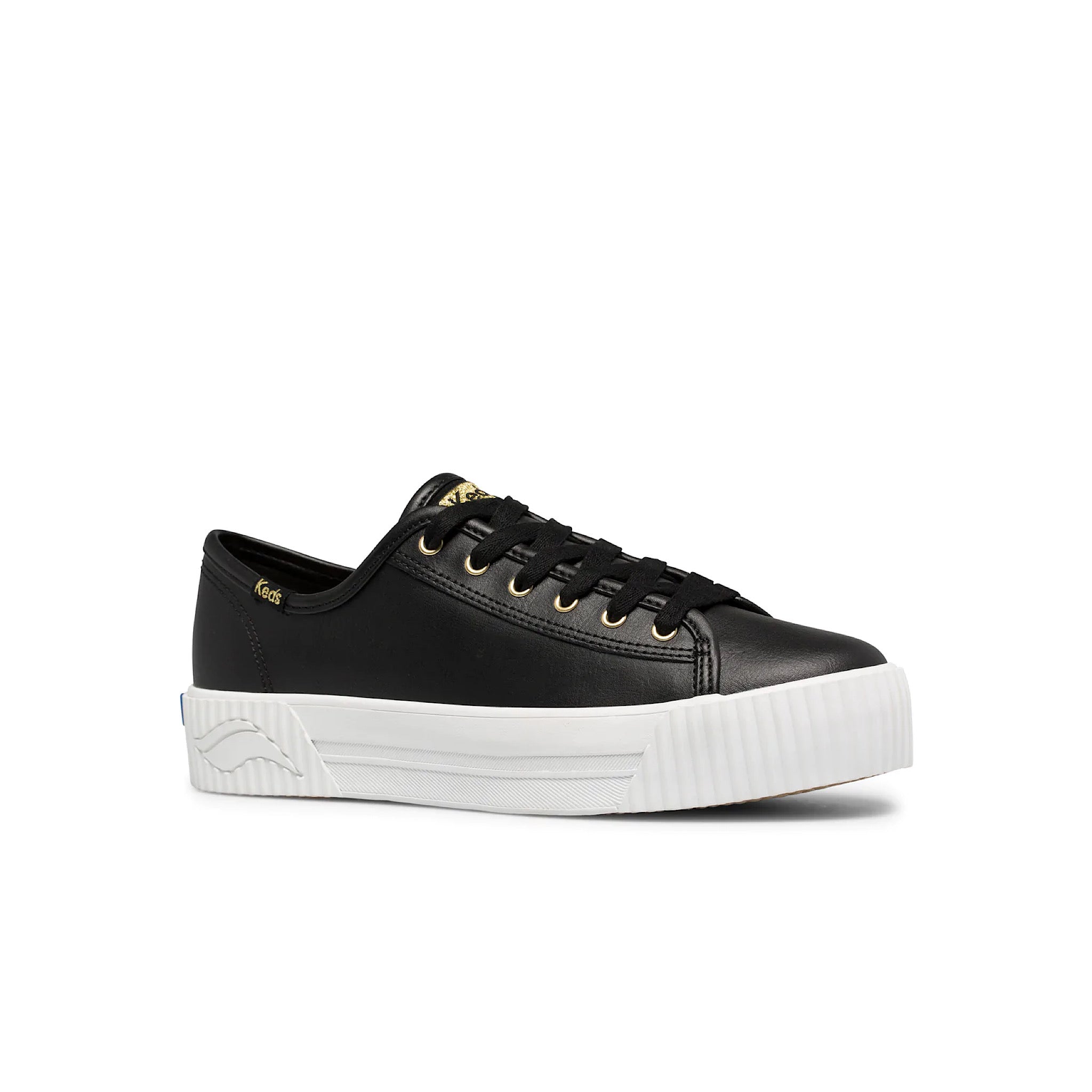 Keds triple store ruffle leather black