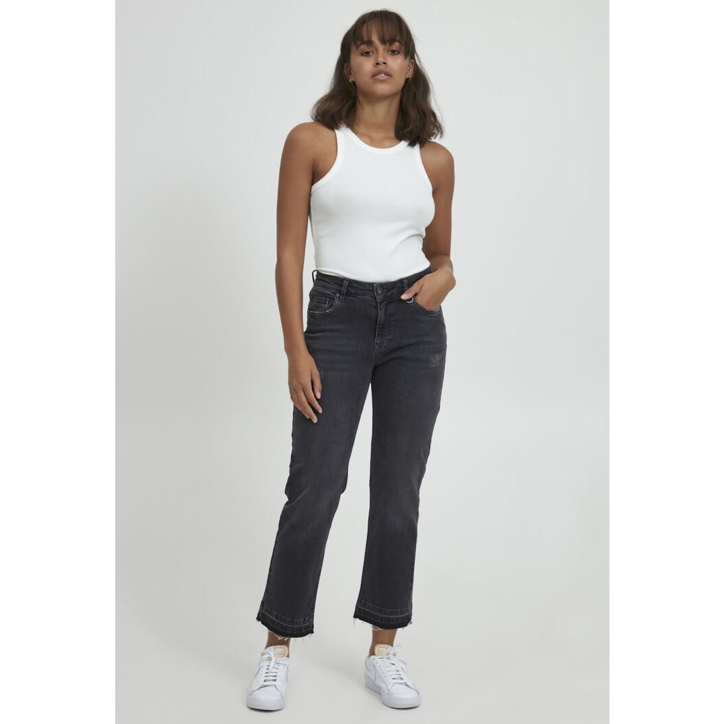 Pulz Emma Straight Crop Jeans