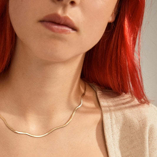 Pilgrim Joanna Flat Snake Chain Necklace